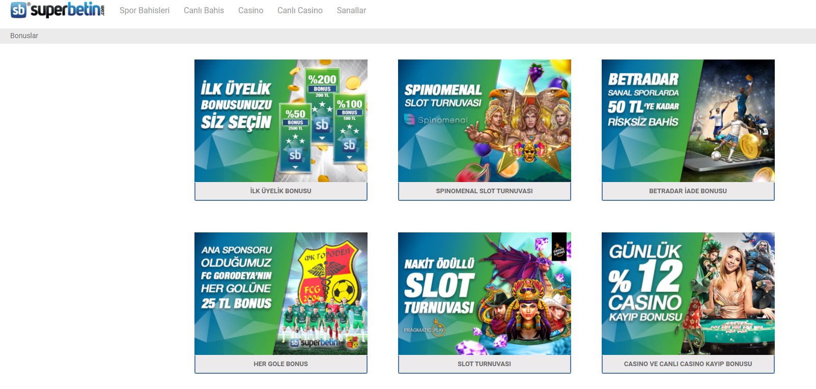 Superbetin Bonusları Hakkında