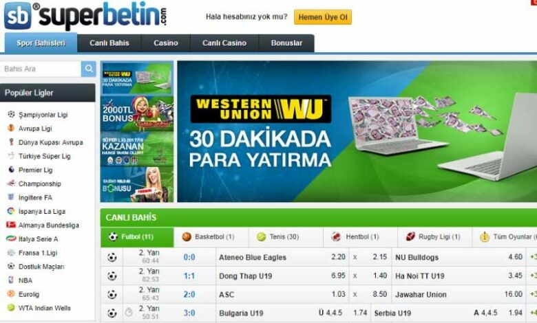 superbetin Canlı Bahis Sonuçları